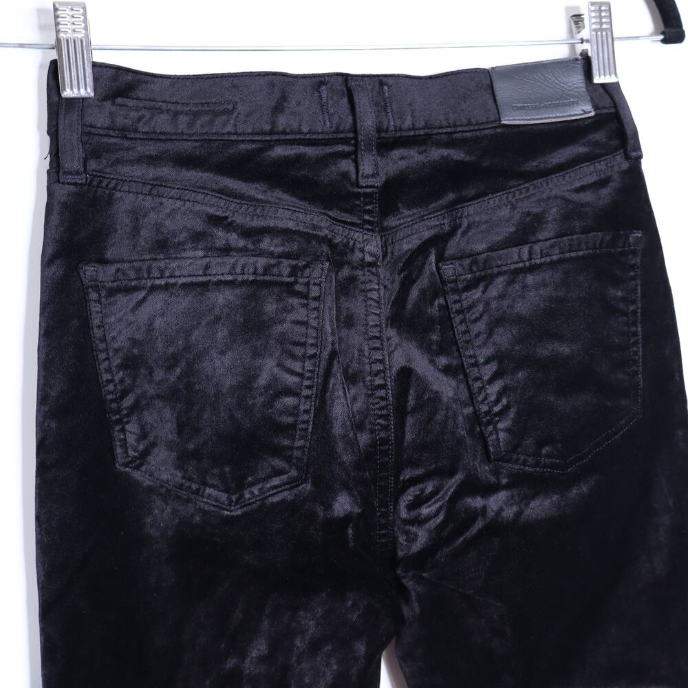 CITIZENS OF HUMANITY Lilah Velvet Pants Black Bootcut High Rise Women's 24 - Picture 5 of 11